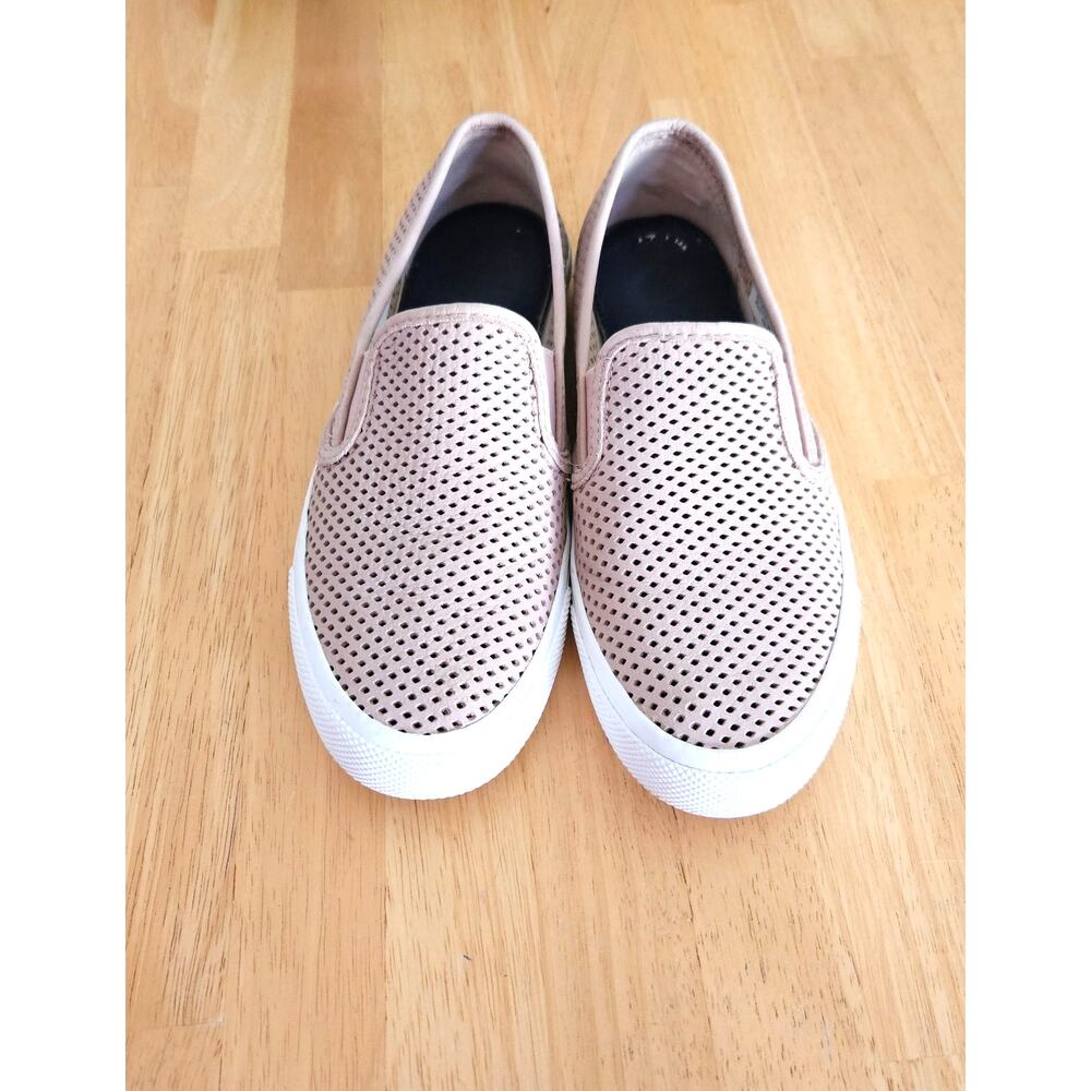 Sperry Seaside Perforated Leather Slip on Shoe Top Sider Sz 8.5